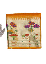 Fire Orange Meenakari Kota Silk Handwoven Banarasi Saree