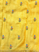 Lemon Yellow Meenakari Kota Silk Handwoven Banarasi Saree