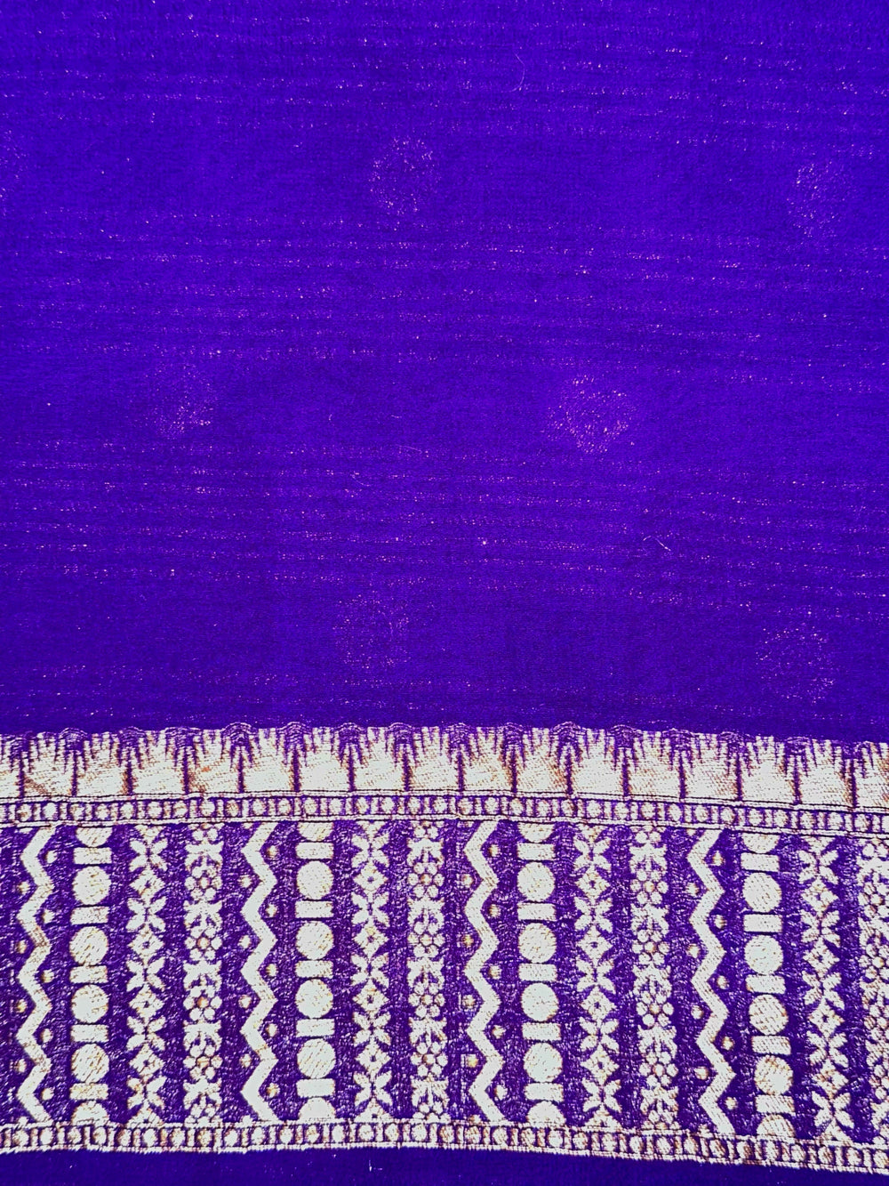 Indigo Blue Stripe Crepe  Handwoven Banarasi Saree