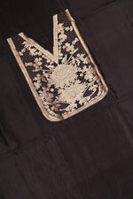 Handwoven Classic Black Banarasi Katan Silk Suit