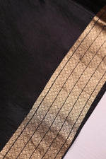 Handwoven Classic Black Banarasi Katan Silk Suit