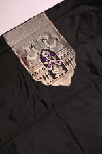 Handwoven Black Banarasi Brocade Pure Katan Silk Co-ord Set