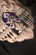 Handwoven Black Banarasi Brocade Pure Katan Silk Co-ord Set