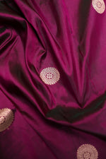 Handwoven Wine Berry Banarasi Katan Silk Suit