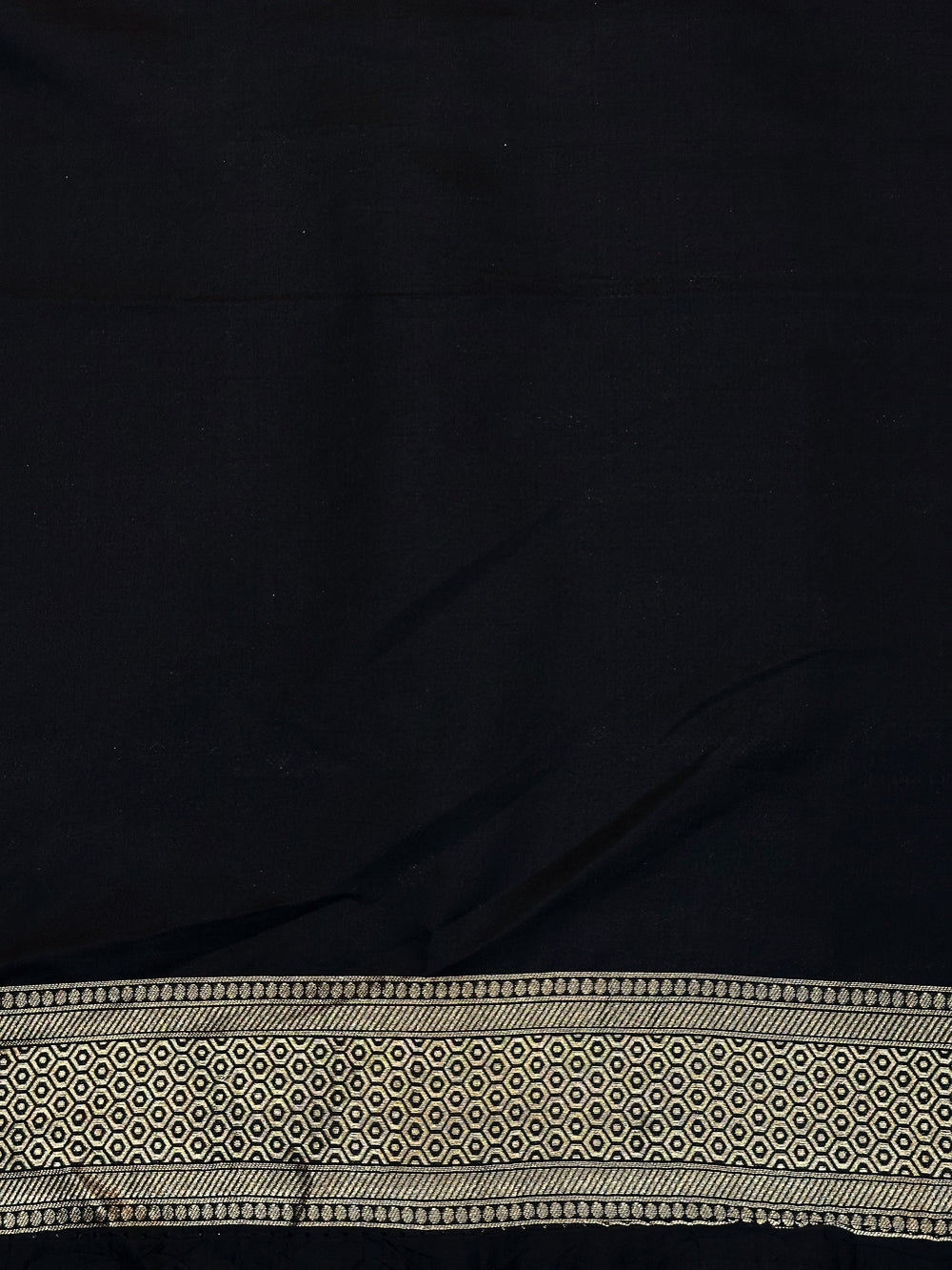 Jade Black Geometric Mashru Silk  Handwoven Banarasi Saree