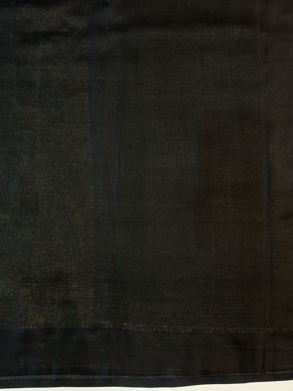 Jade Black Brocade Crepe  Handwoven Banarasi Saree