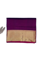 Boysenberry Purple Plain South Silk Kanjivaram Saree