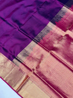Boysenberry Purple Plain South Silk Kanjivaram Saree