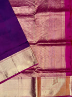 Boysenberry Purple Plain South Silk Kanjivaram Saree