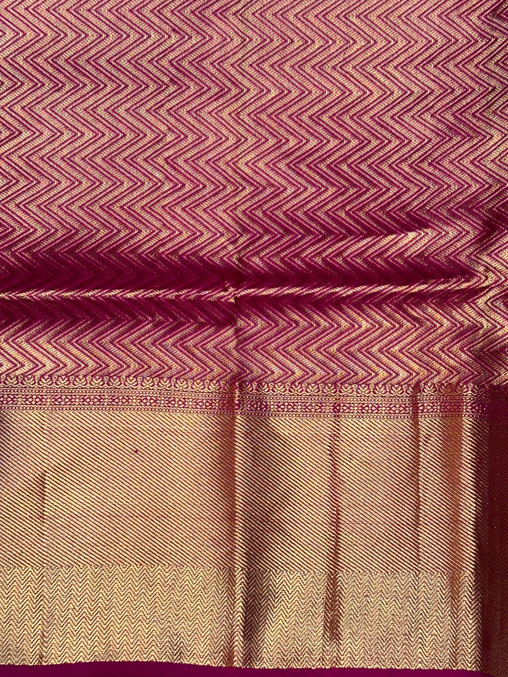 Boysenberry Purple Plain South Silk Kanjivaram Saree