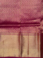 Boysenberry Purple Plain South Silk Kanjivaram Saree