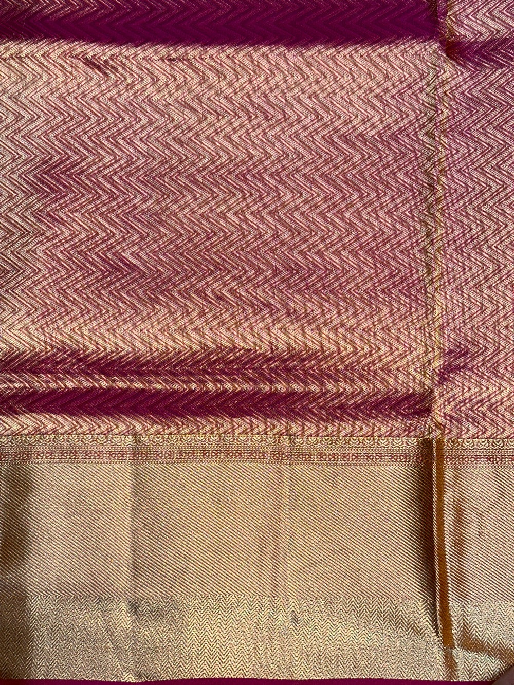 Honey Yellow Plain South Silk Kanjivaram Saree