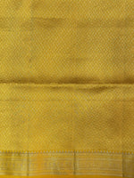 Mustard Yellow Motif Katan Silk Handwoven Banarasi Saree