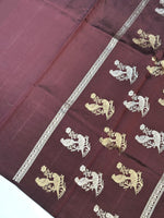 Wine Red Sona Roopa Soft Silk  Handwoven Banarasi Saree