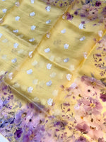 Cream White Hand Embroidery Kora Silk Designer Sarees