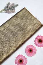 Jade Black Brocade Silk By Cotton Banarasi Blended Thaan