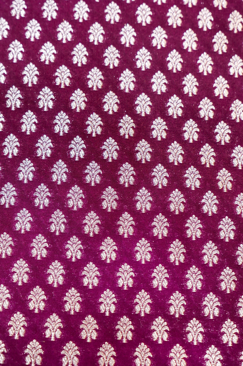 Boysenberry Purple Booti Silk By Cotton Blended Thaan