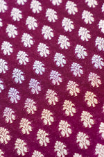 Boysenberry Purple Booti Silk By Cotton Blended Thaan