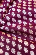 Boysenberry Purple Booti Silk By Cotton Blended Thaan
