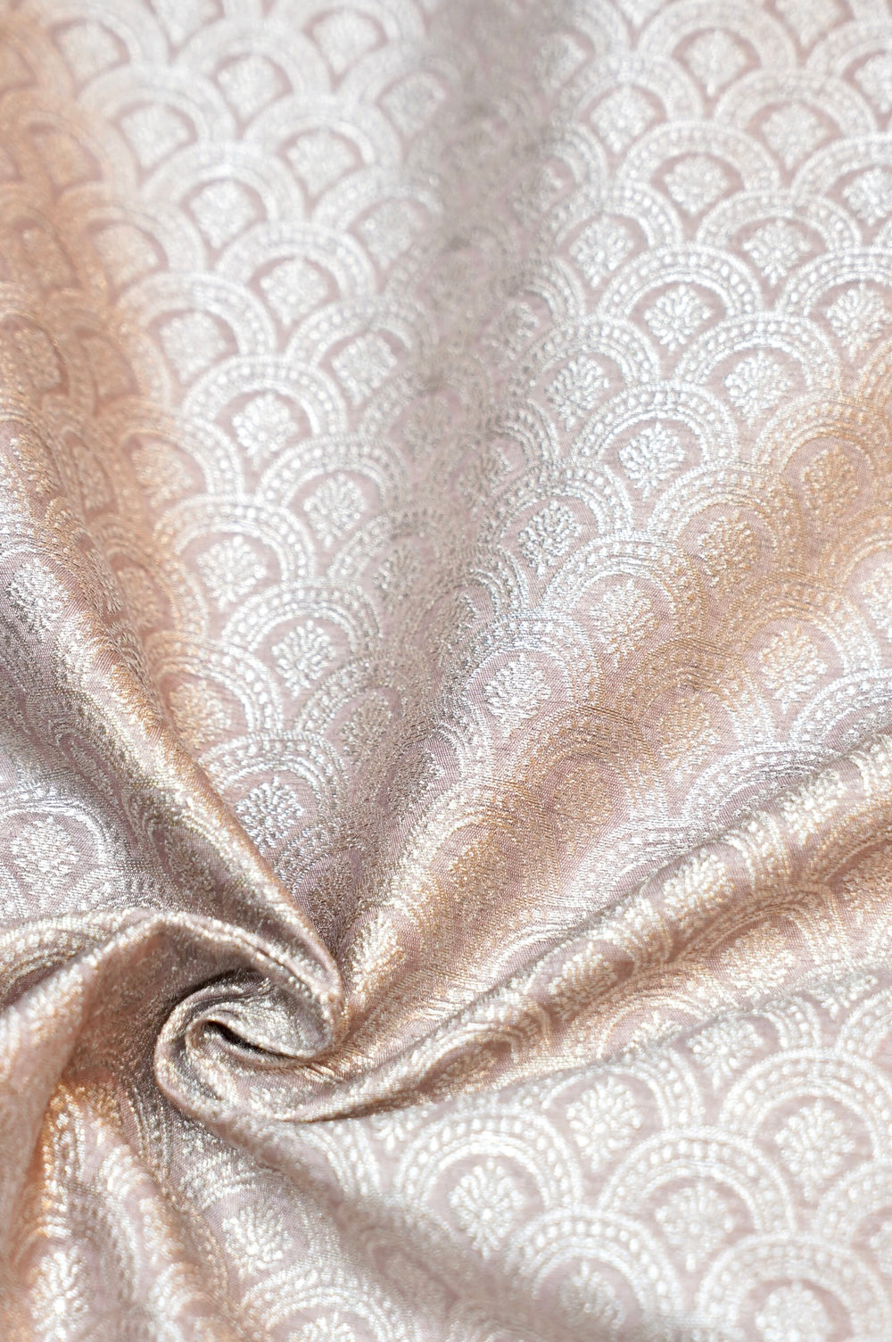 Dove Grey Brocade Silk By Cotton Blended Thaan