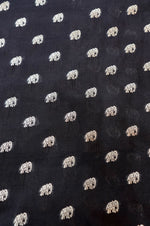 Jade Black Booti Soft Silk Banarasi Handwoven Thaan