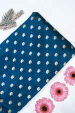 Aegean Blue Booti Soft Silk Handwoven Banarasi Thaan