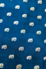 Aegean Blue Booti Soft Silk Handwoven Banarasi Thaan