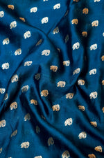 Aegean Blue Booti Soft Silk Handwoven Banarasi Thaan
