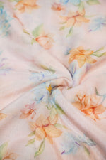 Crepe Pink Floral Moonga Silk Blended Thaan