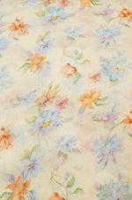 Flamingo Pink Floral Moonga Silk Blended Thaan
