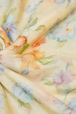 Flamingo Pink Floral Moonga Silk Blended Thaan