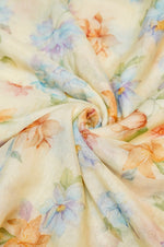 Flamingo Pink Floral Moonga Silk Blended Thaan