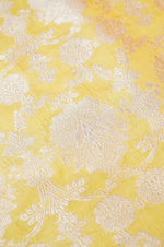 Butter Yellow Jangla Katan Silk Handwoven Banarasi Thaan