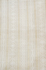 Ivory White Resham Embroidery Tussar Silk Thaan