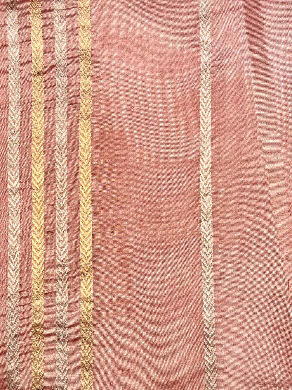 Rose Pink Motif Katan Silk Handwoven Banarasi Saree