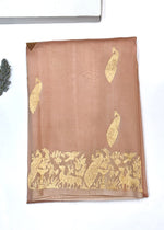 Salmon Pink Motif Katan Silk Handwoven Banarasi Saree