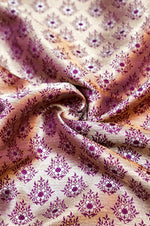 Boysenberry Purple Brocade Katan Silk Handwoven Banarasi Thaan