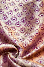 Boysenberry Purple Brocade Katan Silk Handwoven Banarasi Thaan