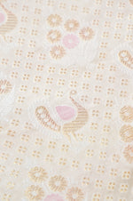 Porcelain White Brocade Mashru Silk Thaan