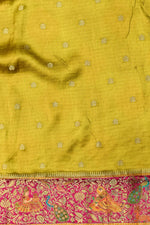 Pear Green Kalamkari Moonga Silk  Blended Saree