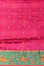 Pink Kalamkari Moonga Silk  Blended Saree