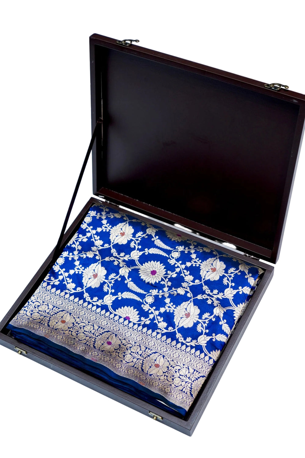Royal Blue Meenakari Katan Silk Handwoven Banarasi Saree
