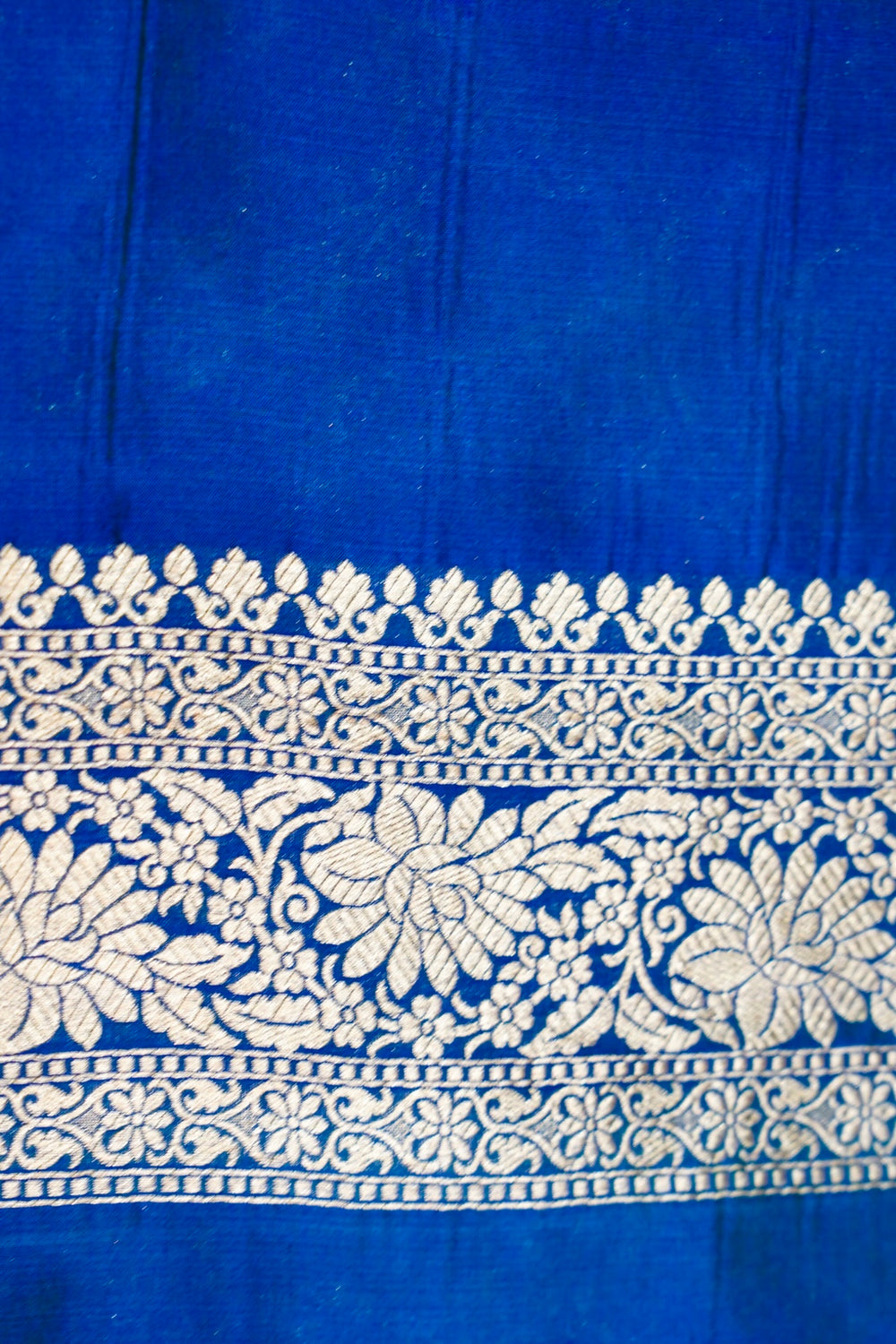 Turquoise Blue Ambi Katan Silk Handwoven Banarasi Saree
