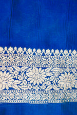 Turquoise Blue Ambi Katan Silk Handwoven Banarasi Saree
