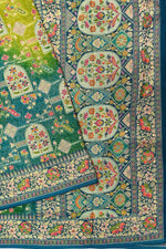 Ocean Multi Bandhani Georgette Khadi  Blended Saree