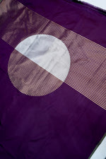 Boyseberry Purple Plain Katan Silk Handwoven Banarasi Saree