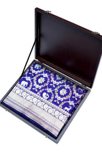 Berry Blue Meenakari Katan Silk Handwoven Banarasi Saree