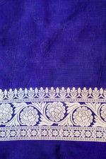Berry Blue Meenakari Katan Silk Handwoven Banarasi Saree