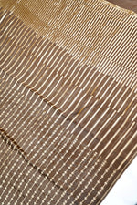 Tawny Brown Stripe Crepe Handwoven Banarasi Saree