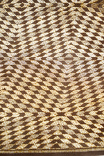 Tawny Brown Stripe Crepe Handwoven Banarasi Saree
